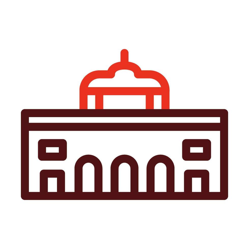 Alcala Gate Vector Thick Line Two Color Icons For Personal And Commercial Use.