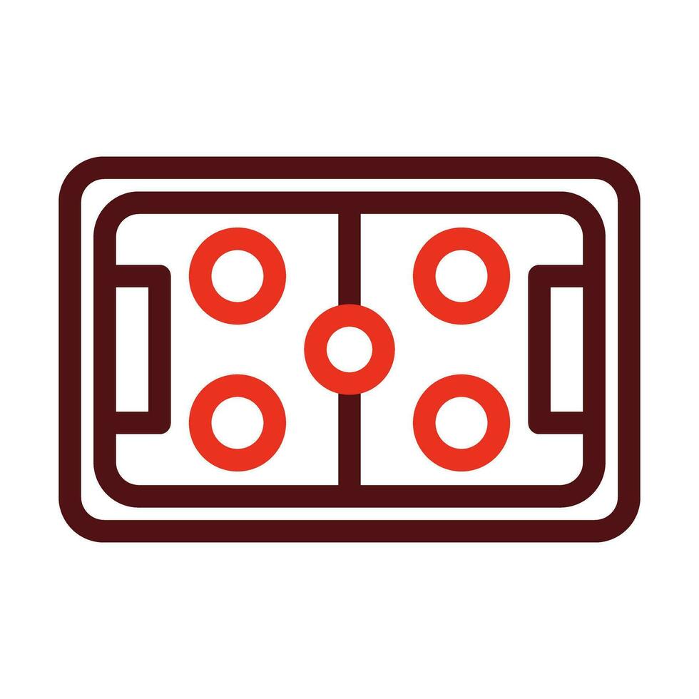 Air Hockey Vector Thick Line Two Color Icons For Personal And Commercial Use. 32856315 Vector