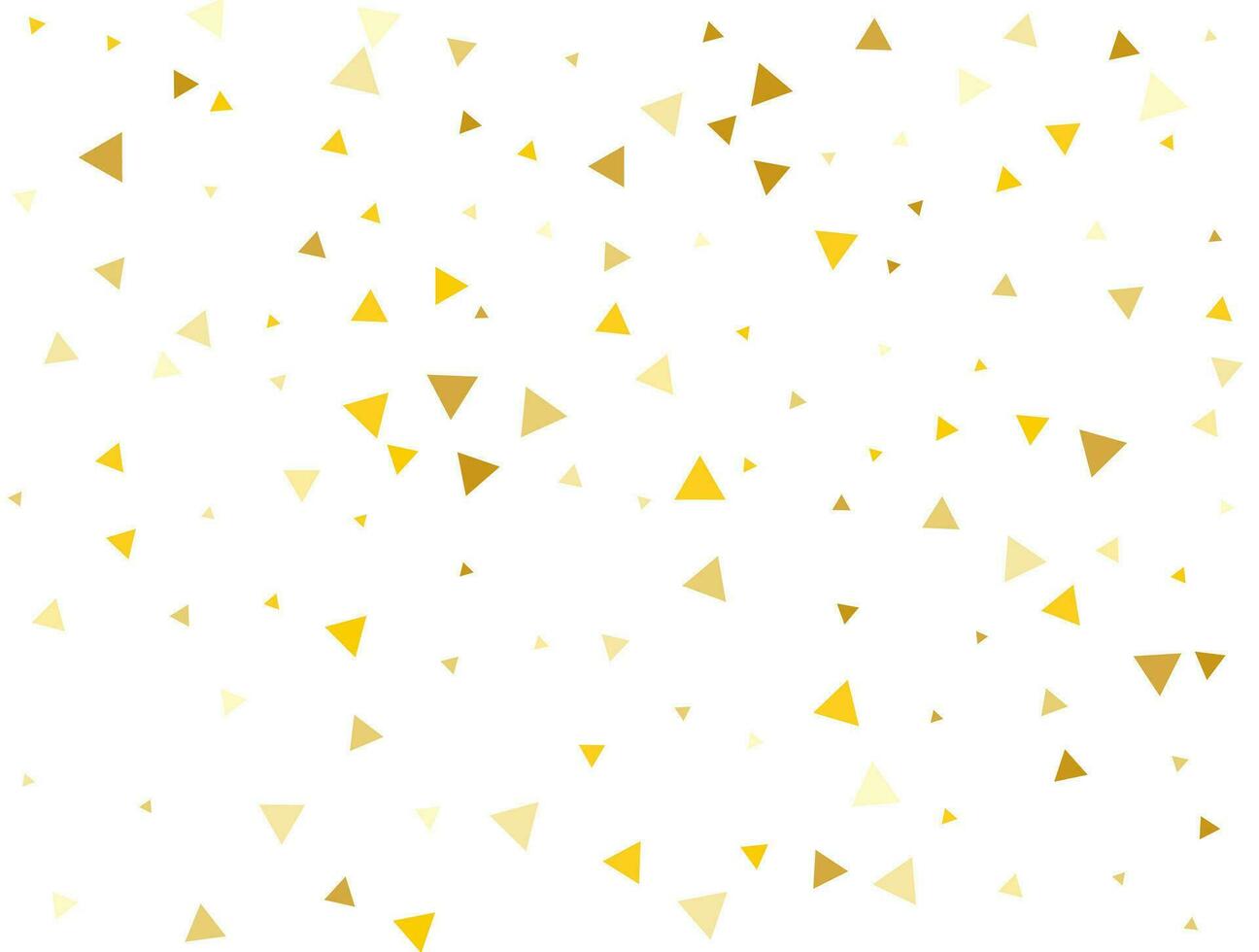 Christmas Light Golden Triangulares. Confetti celebration, Falling Golden Abstract Decoration for Party. Vector illustration