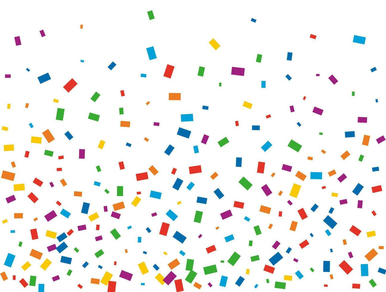 Holiday Rectangular Confetti. Light Rainbow glitter confetti background. Colored festive texture. vector