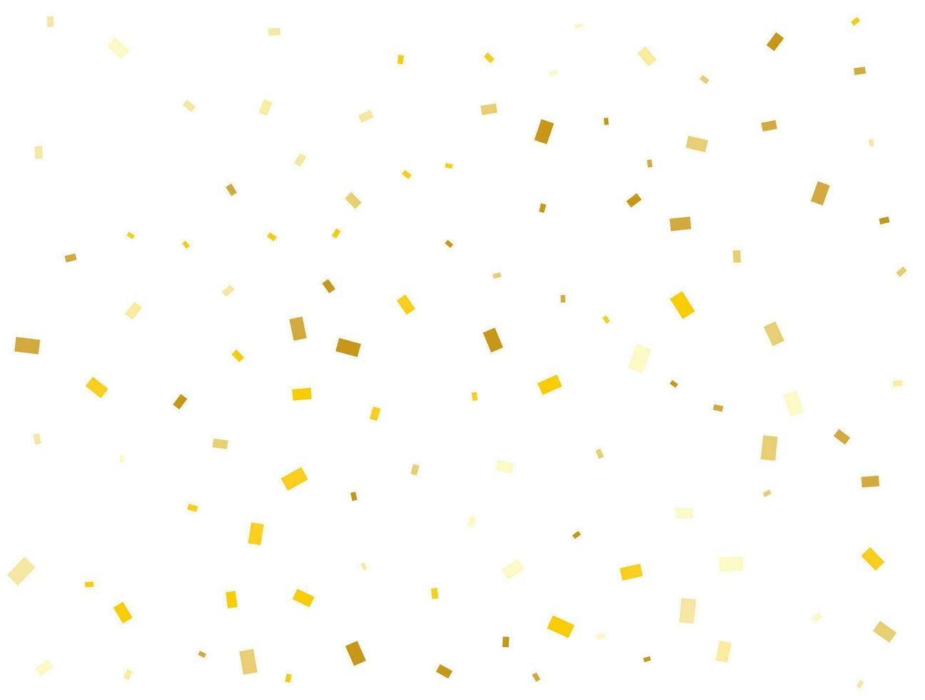 Golden Rectangles Confetti Background. Vector illustration