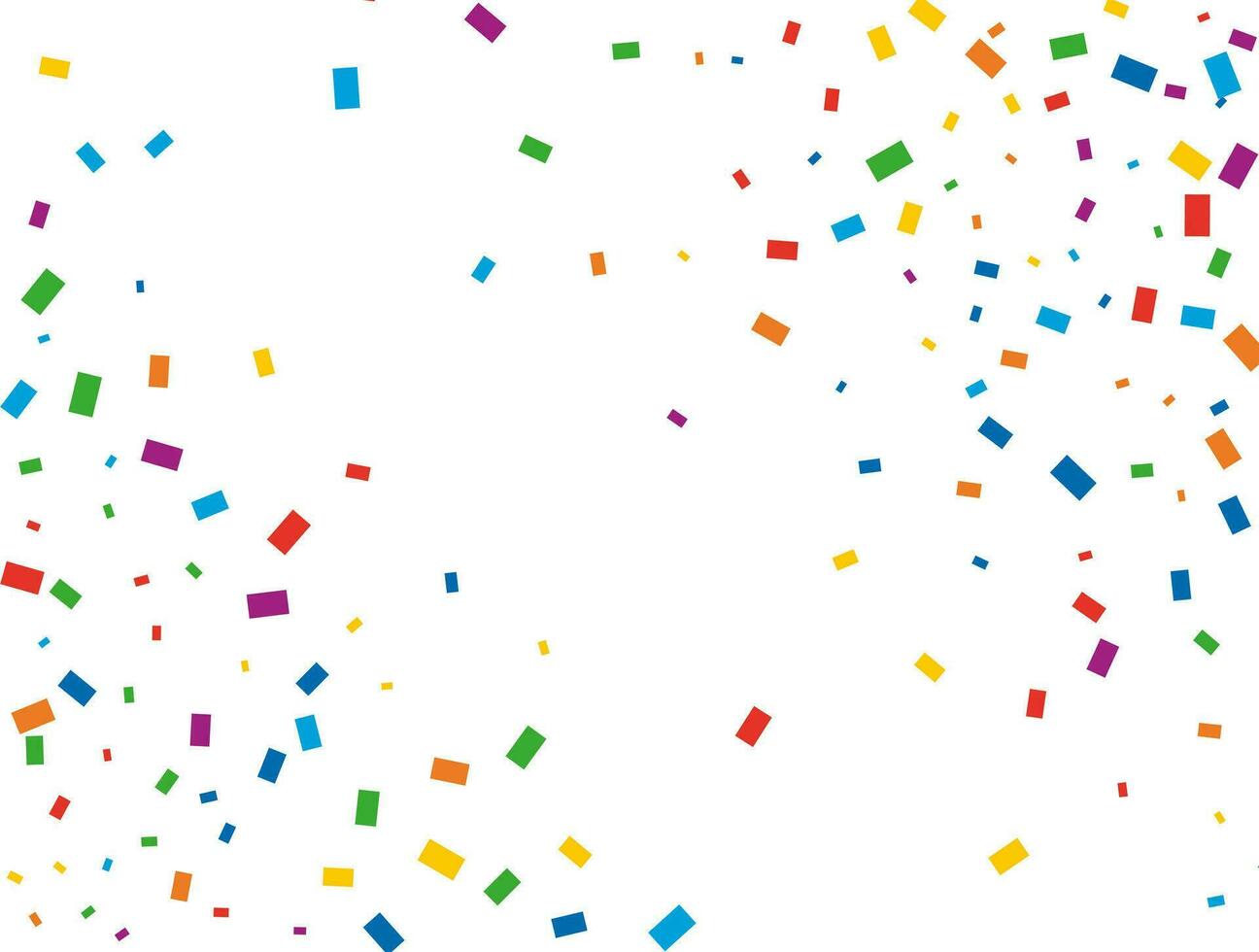 Holiday Rectangular Confetti. Light Rainbow glitter confetti background. Colored festive texture. vector