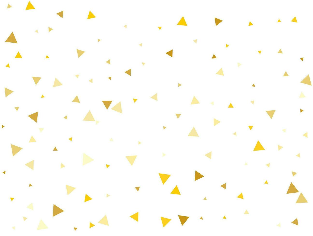 Christmas Light Golden Triangulares. Confetti celebration, Falling Golden Abstract Decoration for Party. Vector illustration