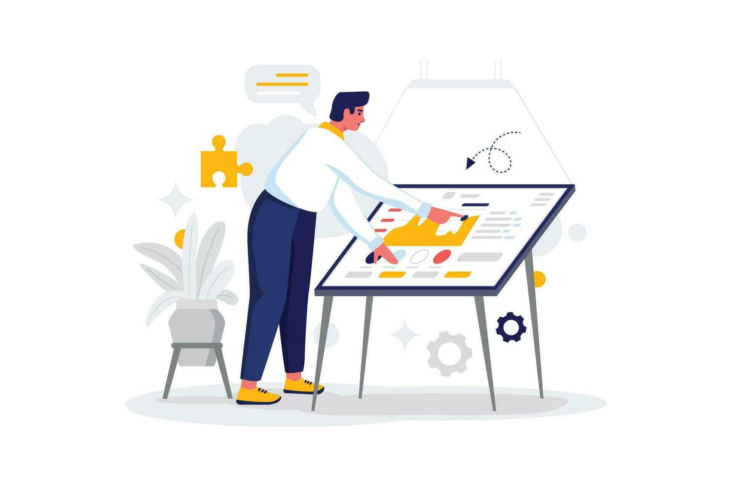 Chart Analytics Business Strategy - Flat Vector