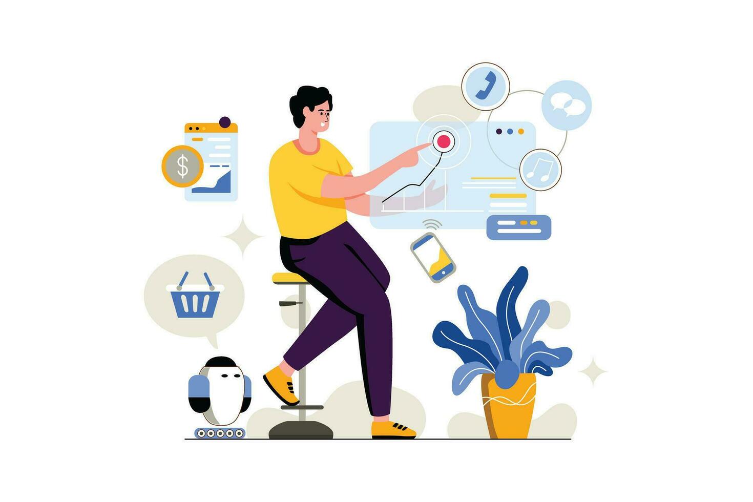 Business Working - Flat Vector