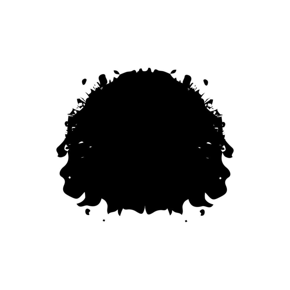 black brush stroke grunge isolated on white background vector