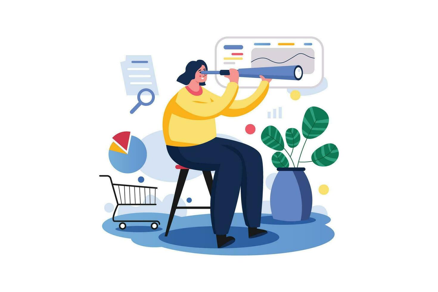 Development Trends In Business - Flat Vector