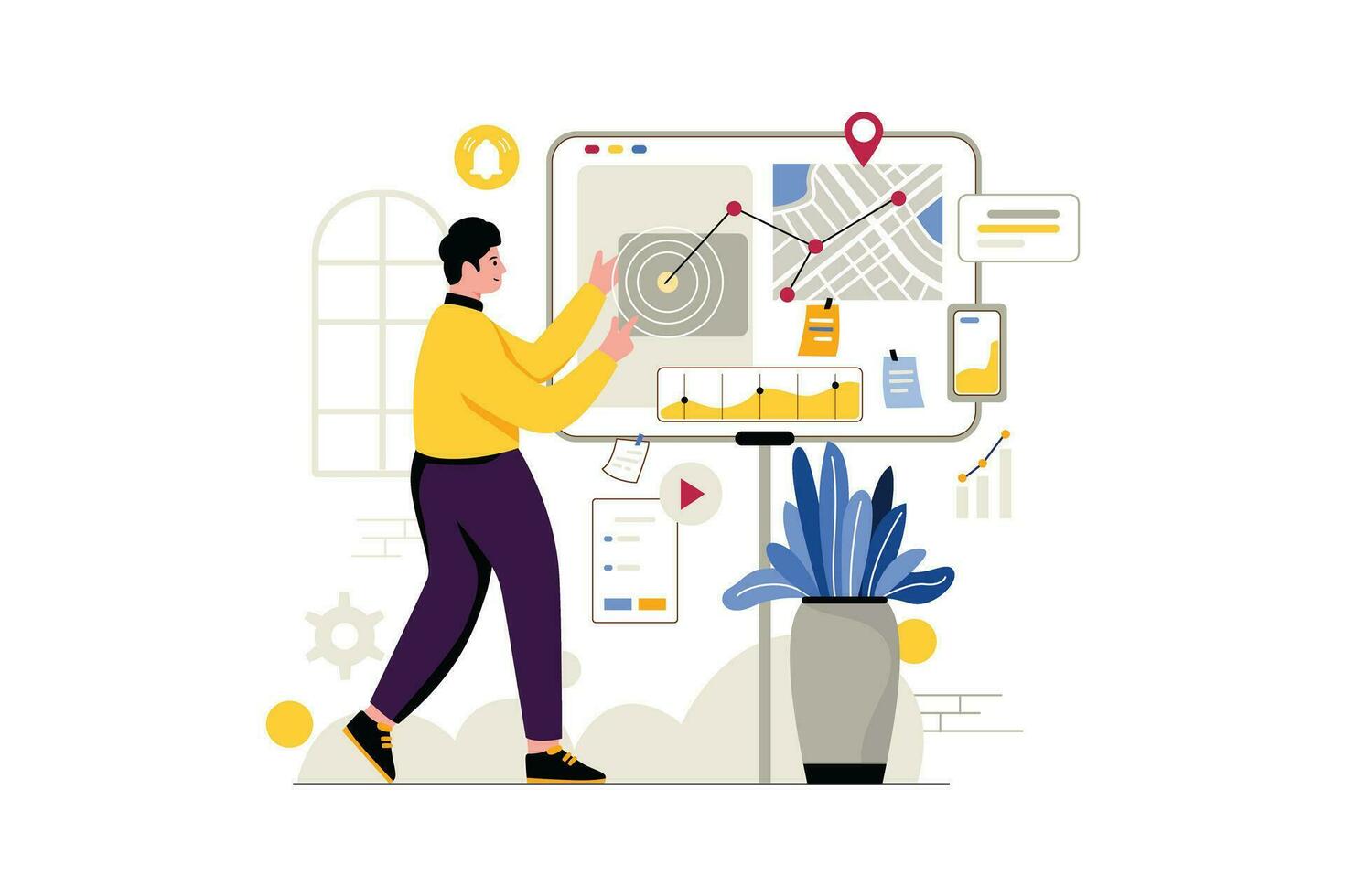 Location Plan - Flat Vector