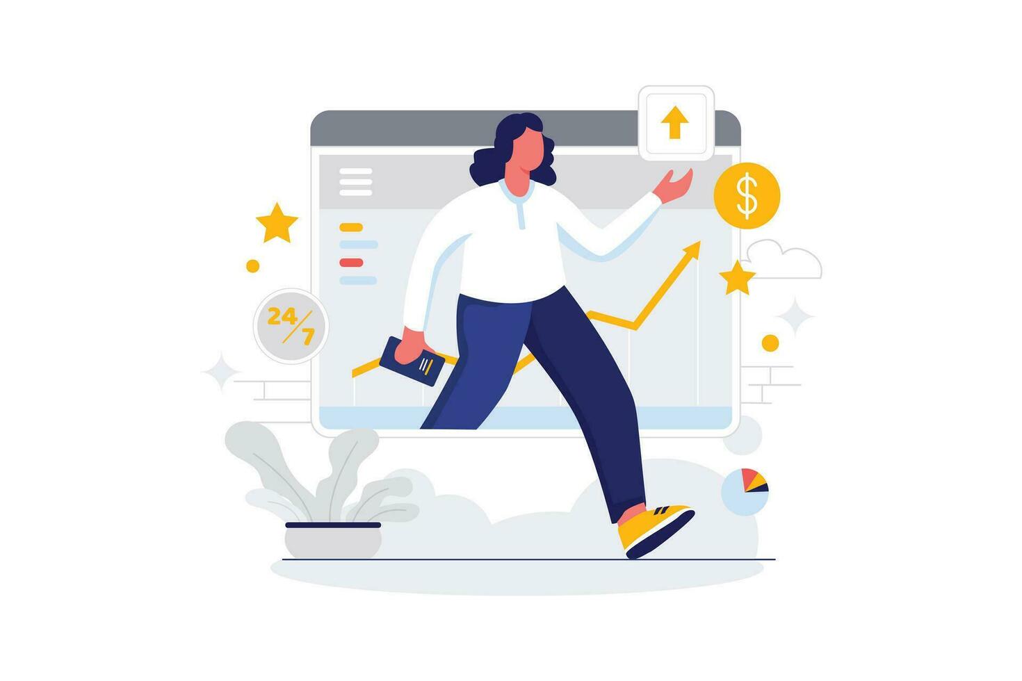 Growth Index - Flat Vector