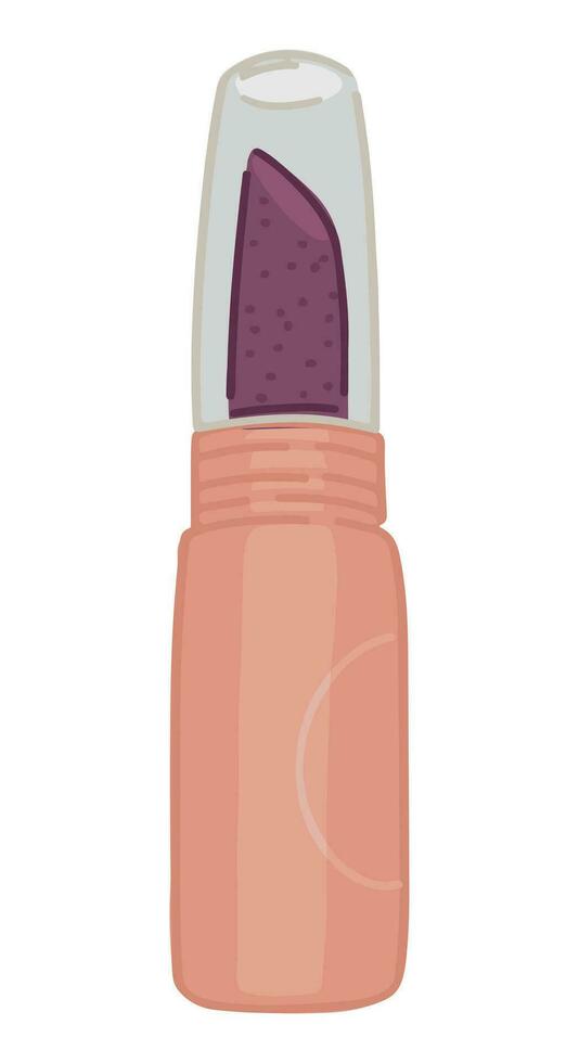 lápiz labial acortar Arte. cosmético labio maquillaje accesorio garabatear. dibujos animados estilo vector ilustración aislado en blanco antecedentes.