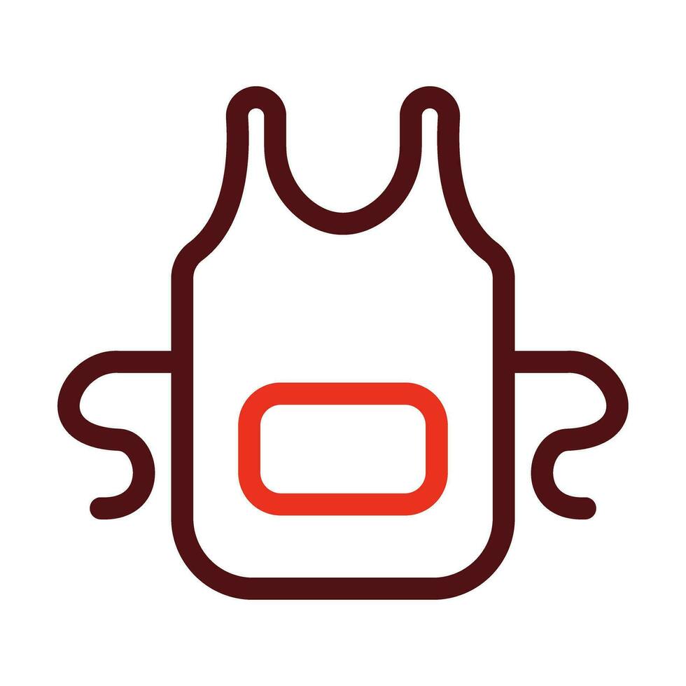 Apron Vector Thick Line Two Color Icons For Personal And Commercial Use.