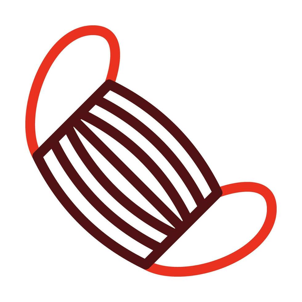 Protective Mask Vector Thick Line Two Color Icons For Personal And Commercial Use.