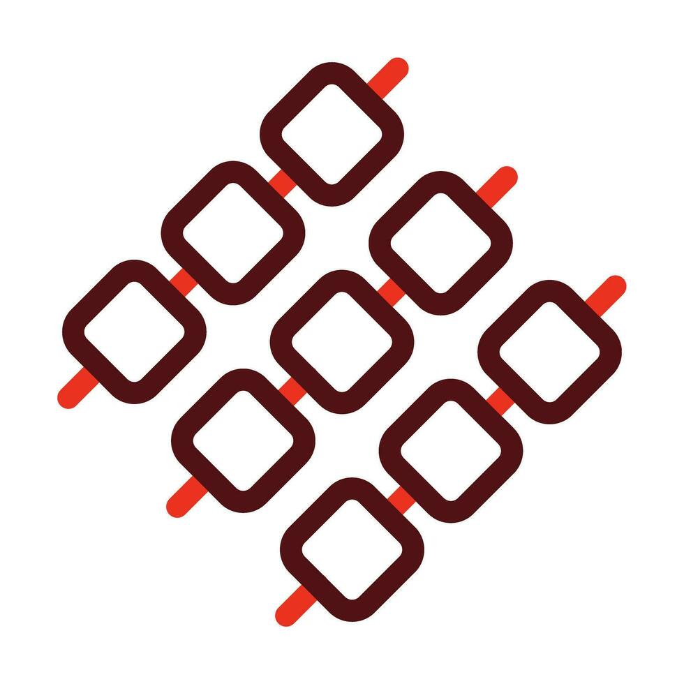 Marshmallow Vector Thick Line Two Color Icons For Personal And Commercial Use.