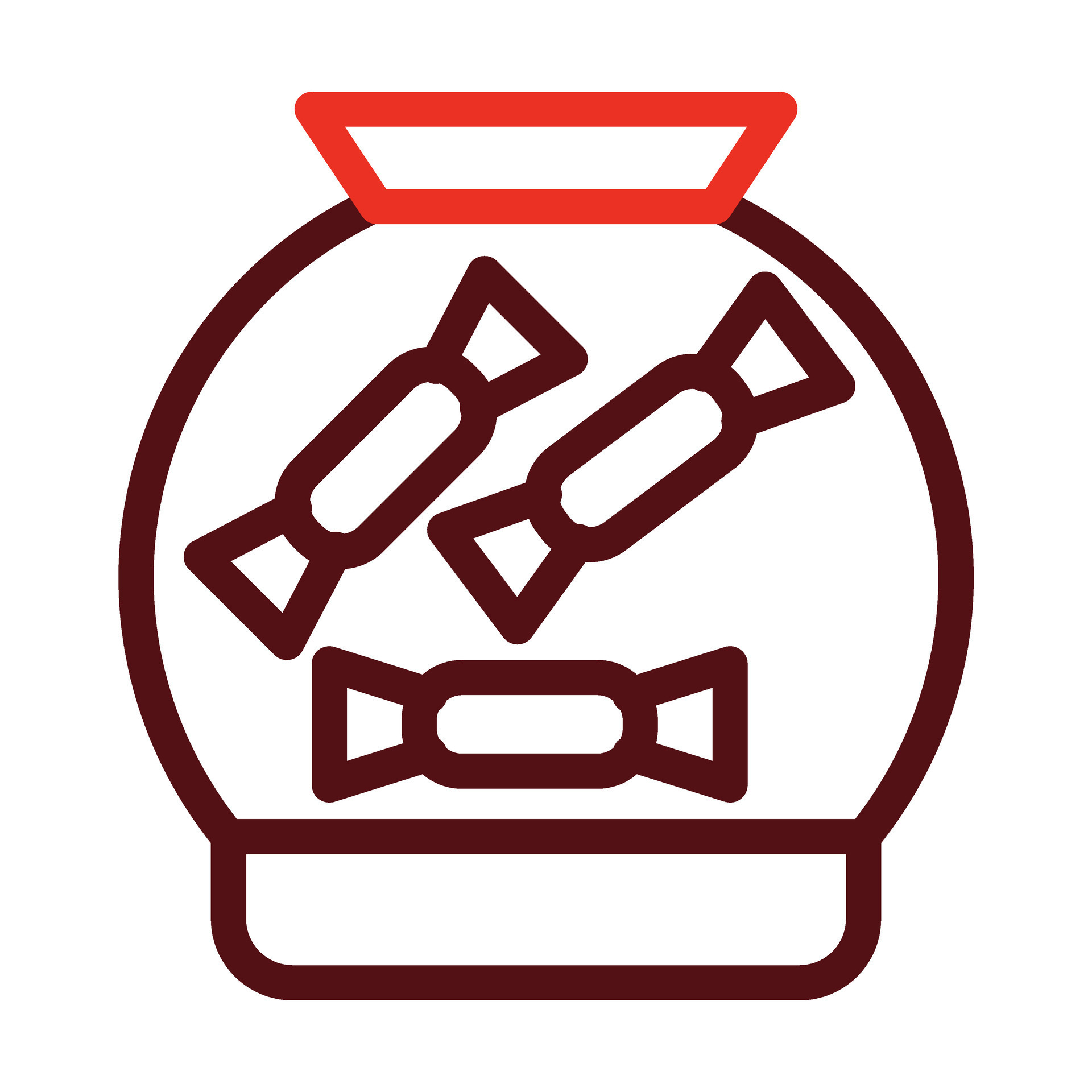 Candy Jar Vector Thick Line Two Color Icons For Personal And Commercial