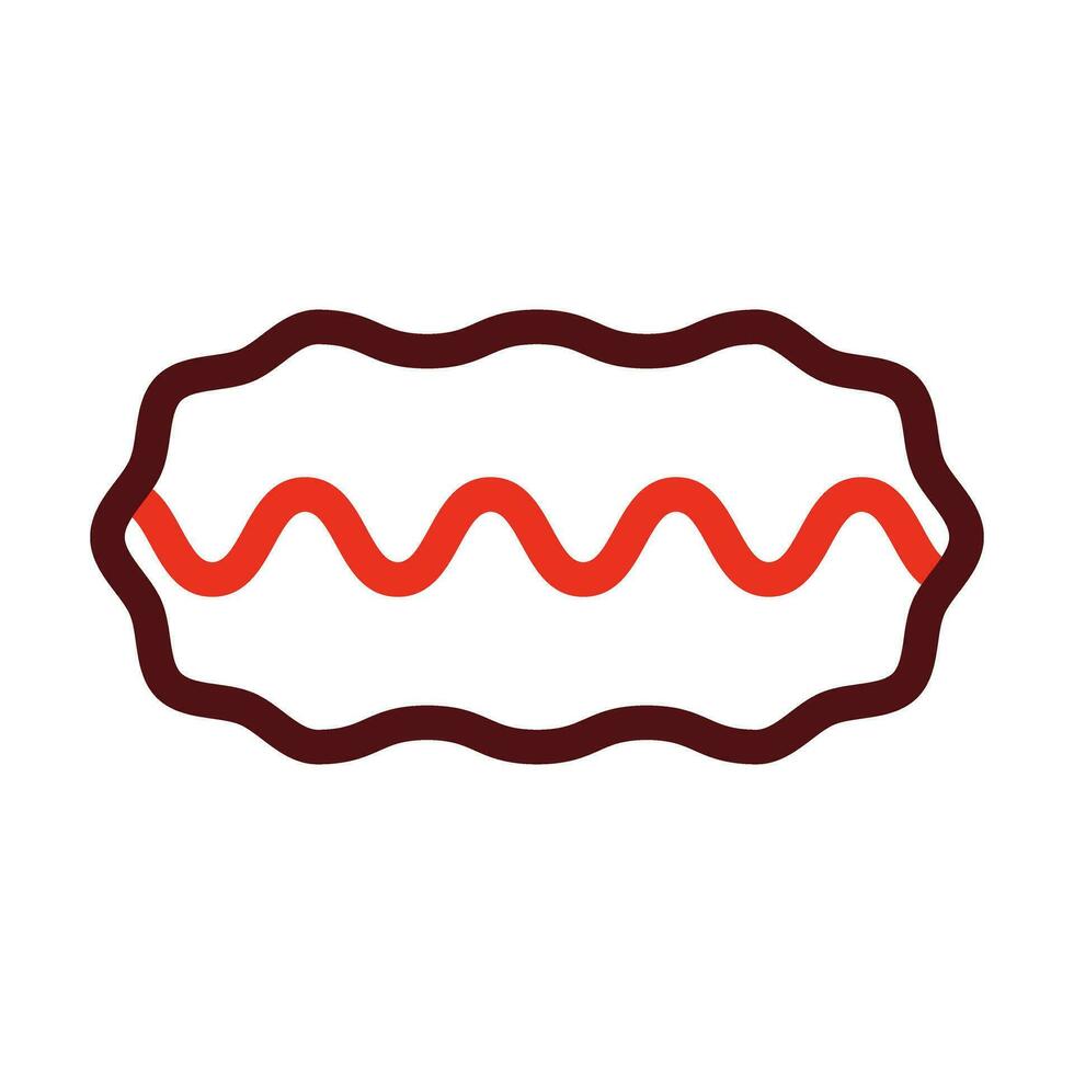 Eclair Vector Thick Line Two Color Icons For Personal And Commercial Use.