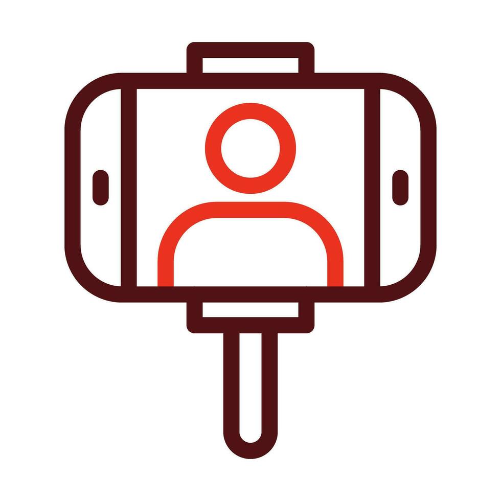 Vlog Vector Thick Line Two Color Icons For Personal And Commercial Use.