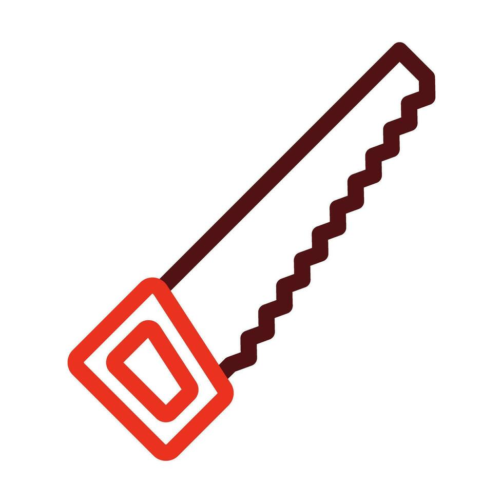 Meat Saw Vector Thick Line Two Color Icons For Personal And Commercial Use.