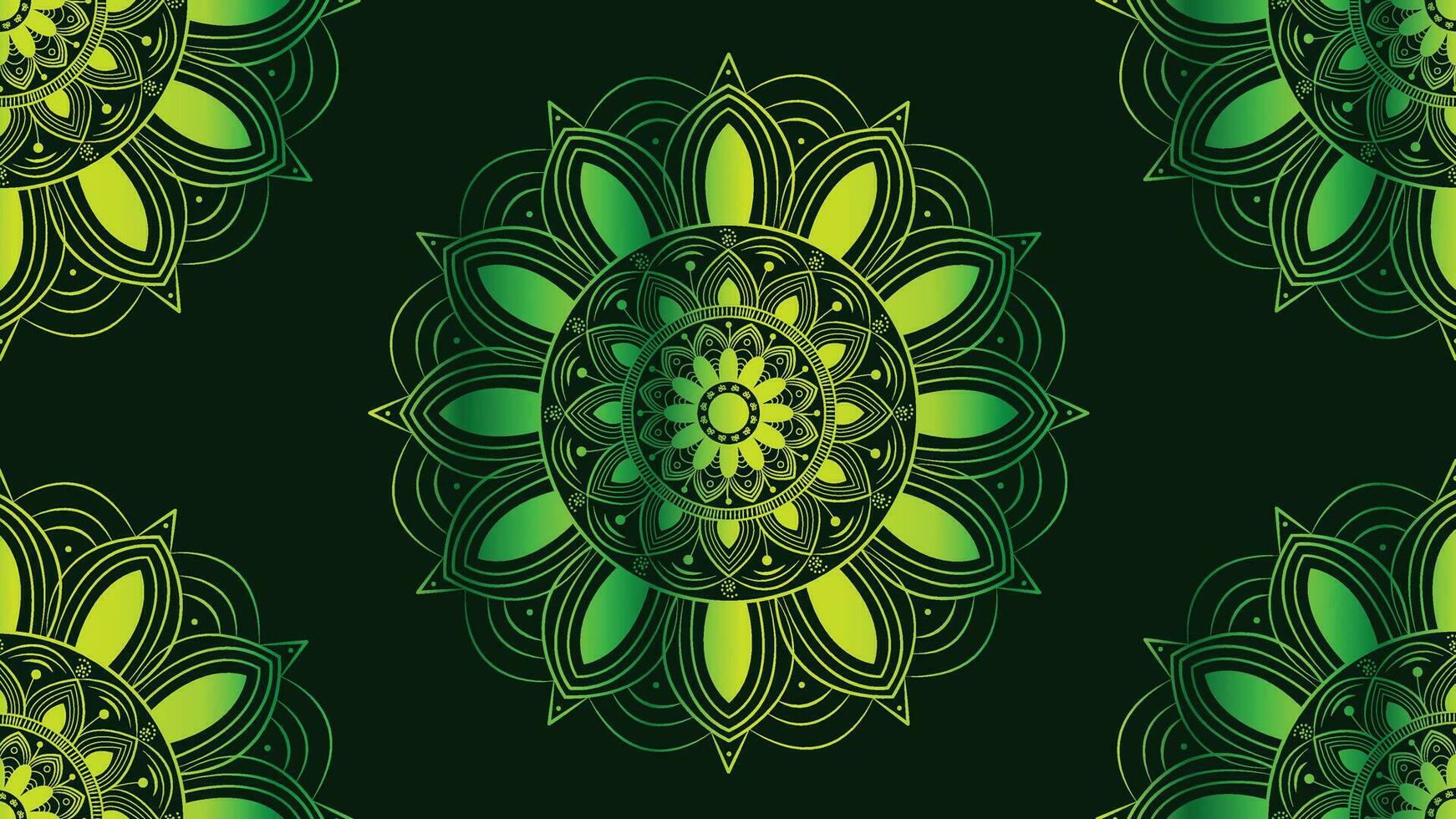 resumen minimalista diseño creativo mandala antecedentes. esta Perfecto mandala lata ser usado como un bandera o logo. esta verde degradado color sombra flor antecedentes es Perfecto para contenido usar. vector