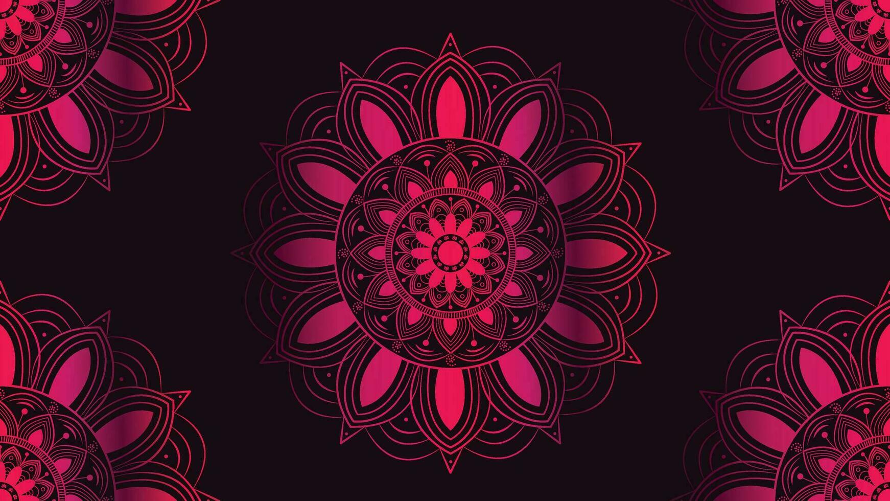 Abstract minimalist design pink color shade gradient mandala can be used as a logo or banner. vector