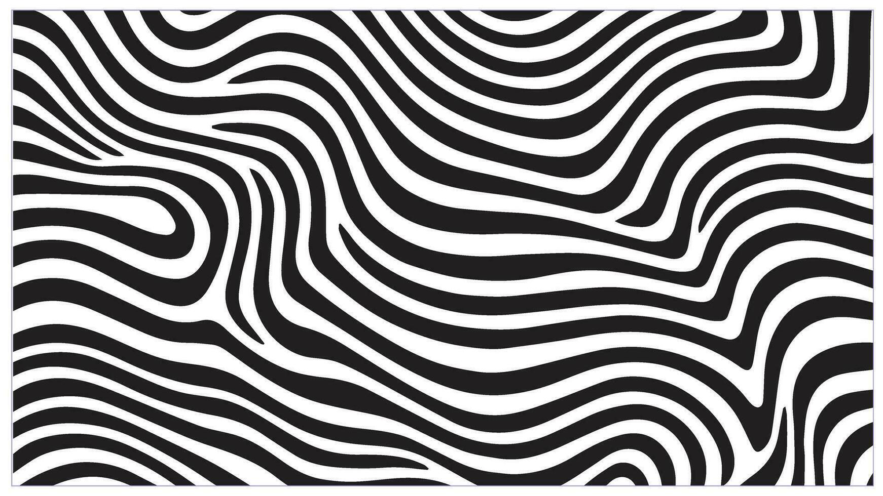 Zebra pattern Abstract Geometric Distirted Wave Background. Black and White 3D Swirl Objects Shapes. Minimalism Still Life Style Free Vector