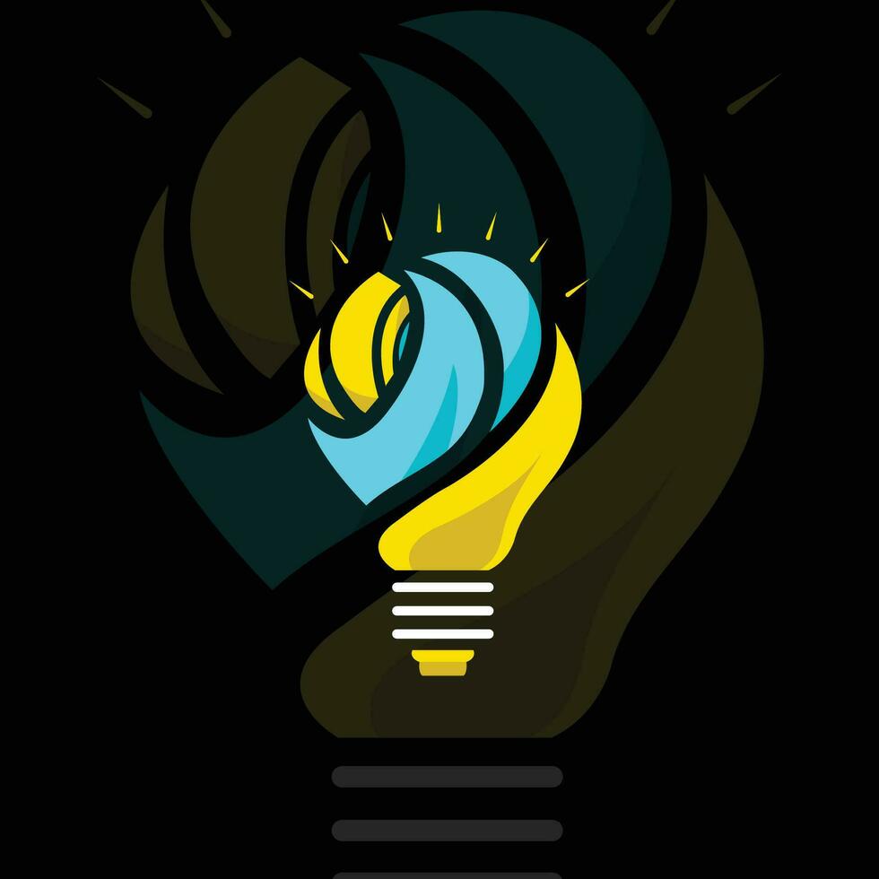 Idea bulb logo- icon vector-illustration design- logo template-elegant - Colourfull Mascot in vector