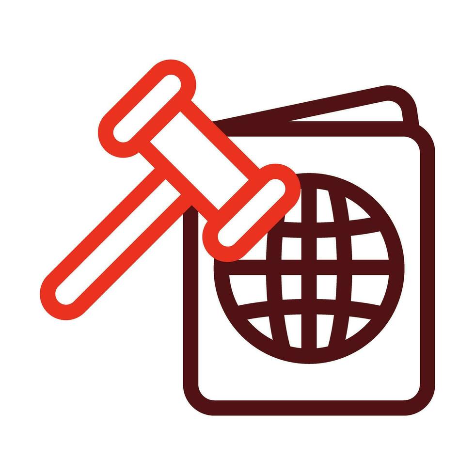 Tourist Vector Thick Line Two Color Icons For Personal And Commercial Use.