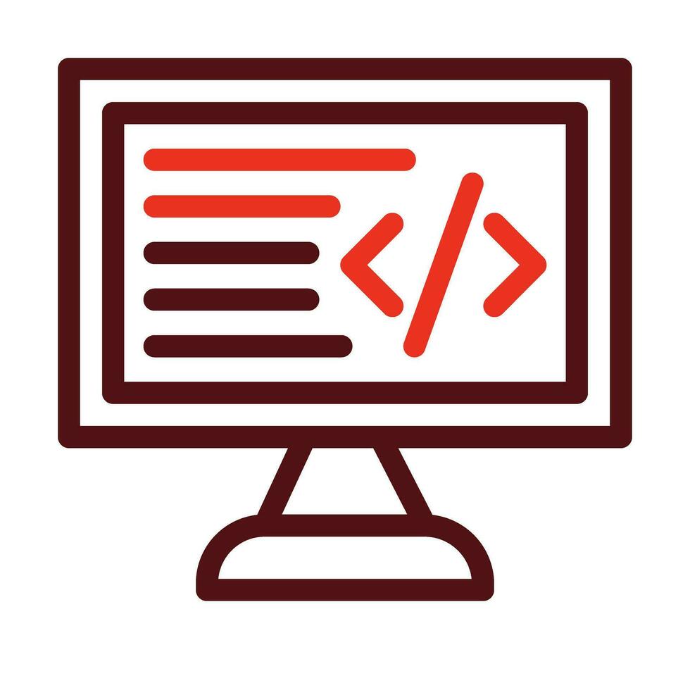 programación vector grueso línea dos color íconos para personal y comercial usar.