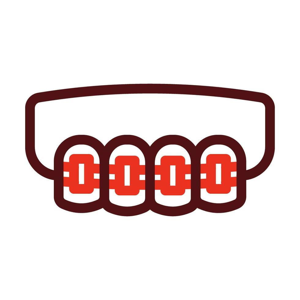 Brackets Vector Thick Line Two Color Icons For Personal And Commercial Use.