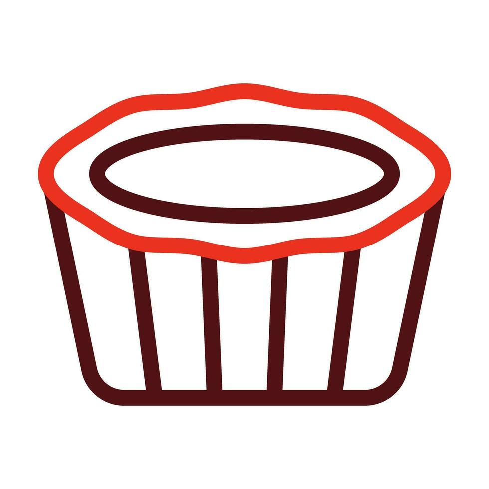 Tart Vector Thick Line Two Color Icons For Personal And Commercial Use.