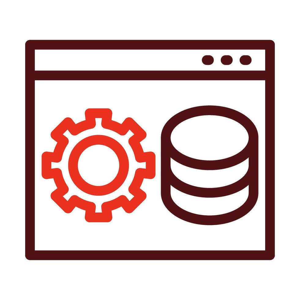 Backend Vector Thick Line Two Color Icons For Personal And Commercial ...
