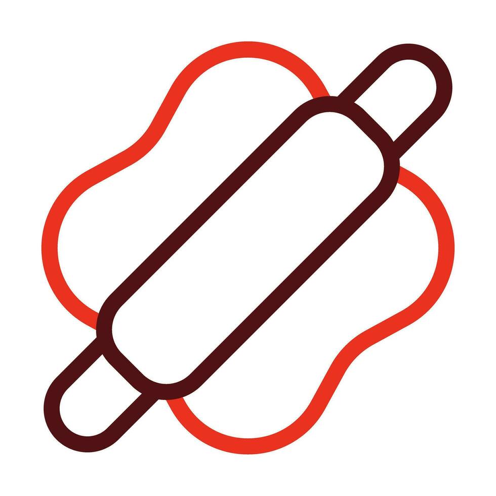 Dough Vector Thick Line Two Color Icons For Personal And Commercial Use.