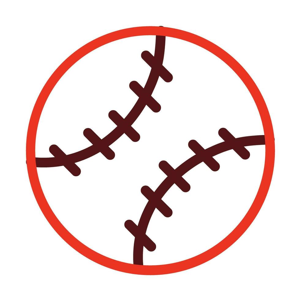 Baseball Vector Thick Line Two Color Icons For Personal And Commercial Use.