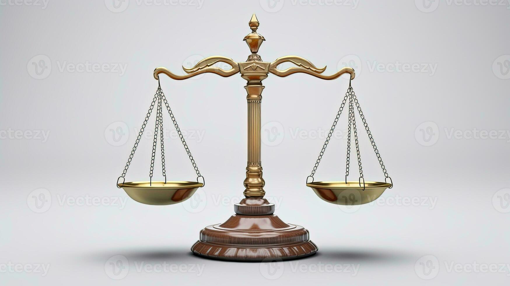 Judicial Scales on the White Background, Law Concept photo