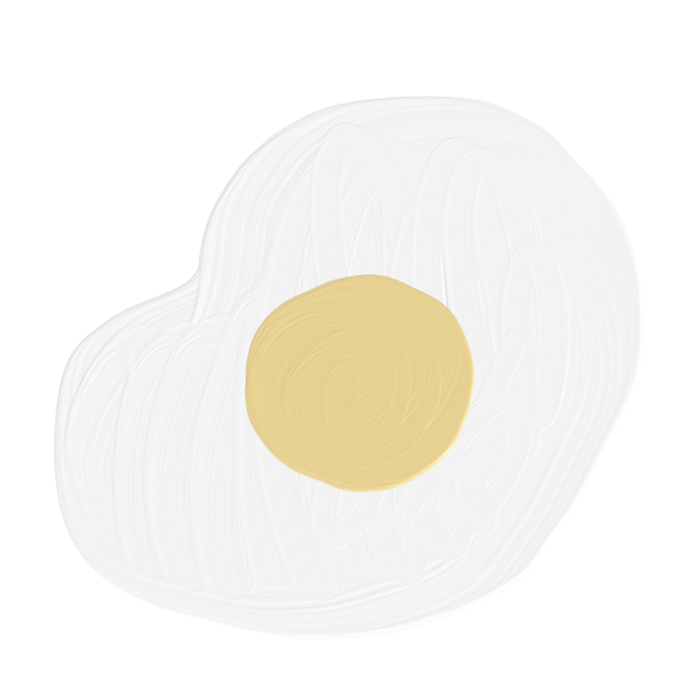 Fried Egg Oil paint png