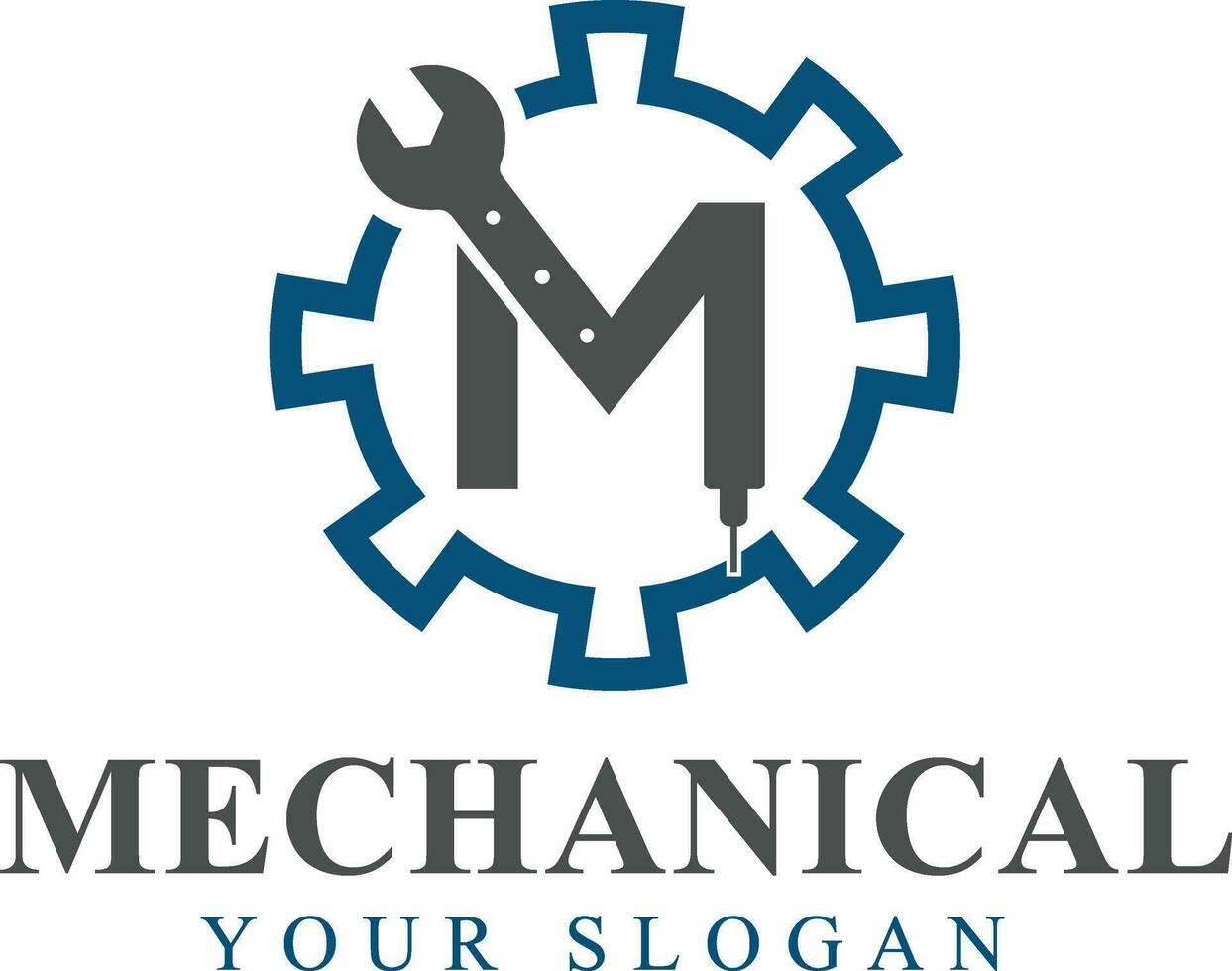 único mecánico logo para tu empresa vector