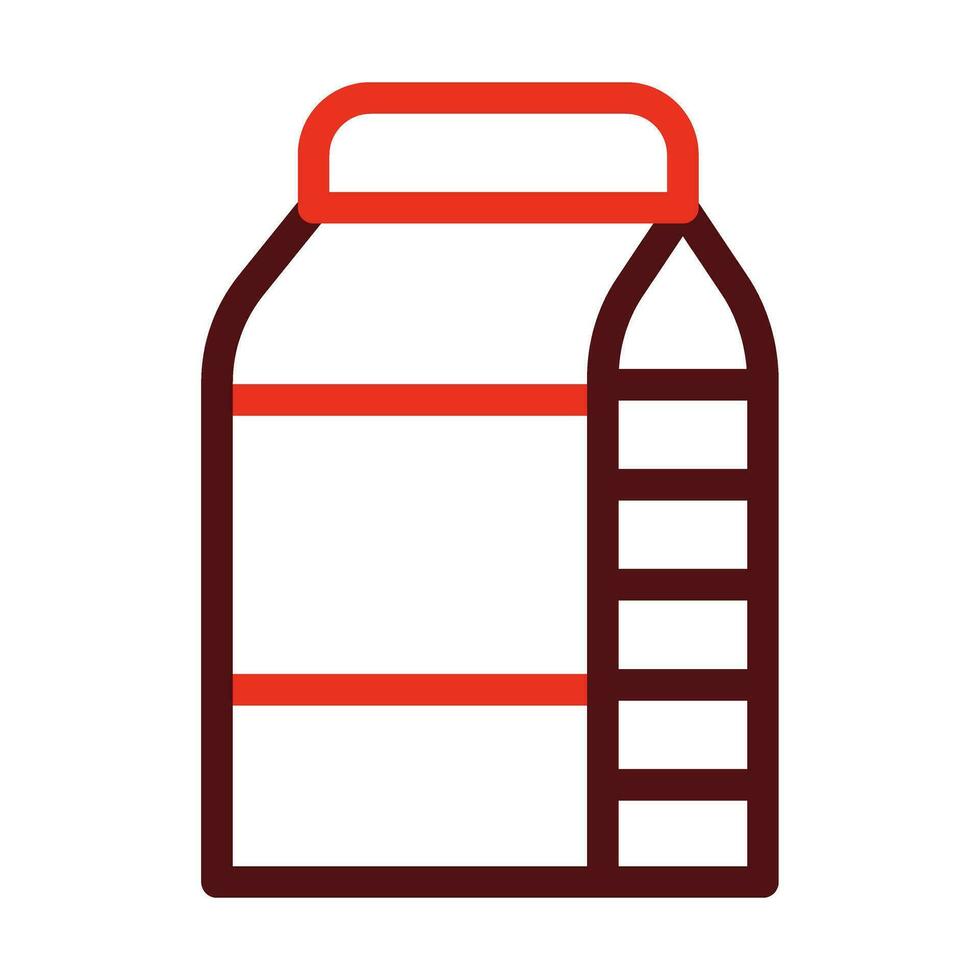 Milk Vector Thick Line Two Color Icons For Personal And Commercial Use.