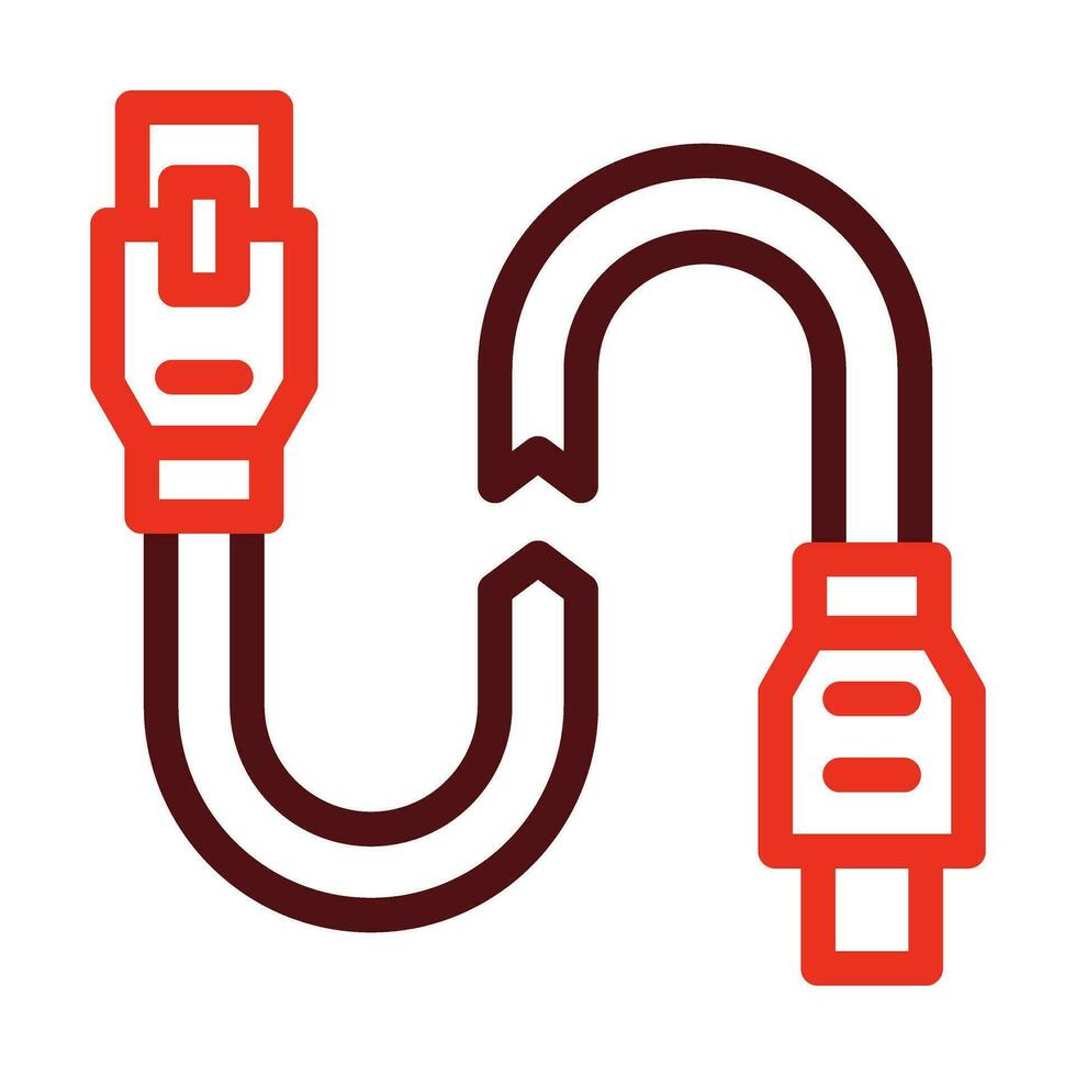 Broken Wire Vector Thick Line Two Color Icons For Personal And Commercial Use.