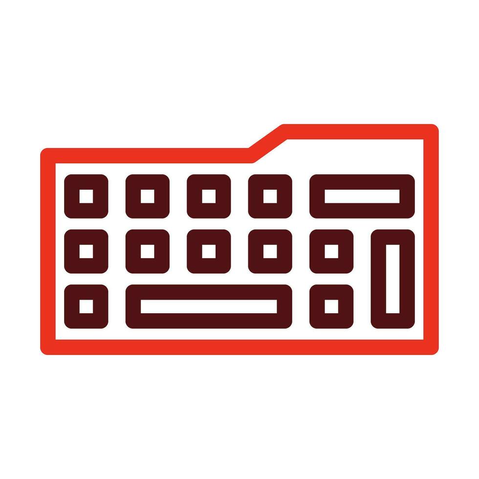 Keyboard Vector Thick Line Two Color Icons For Personal And Commercial Use.