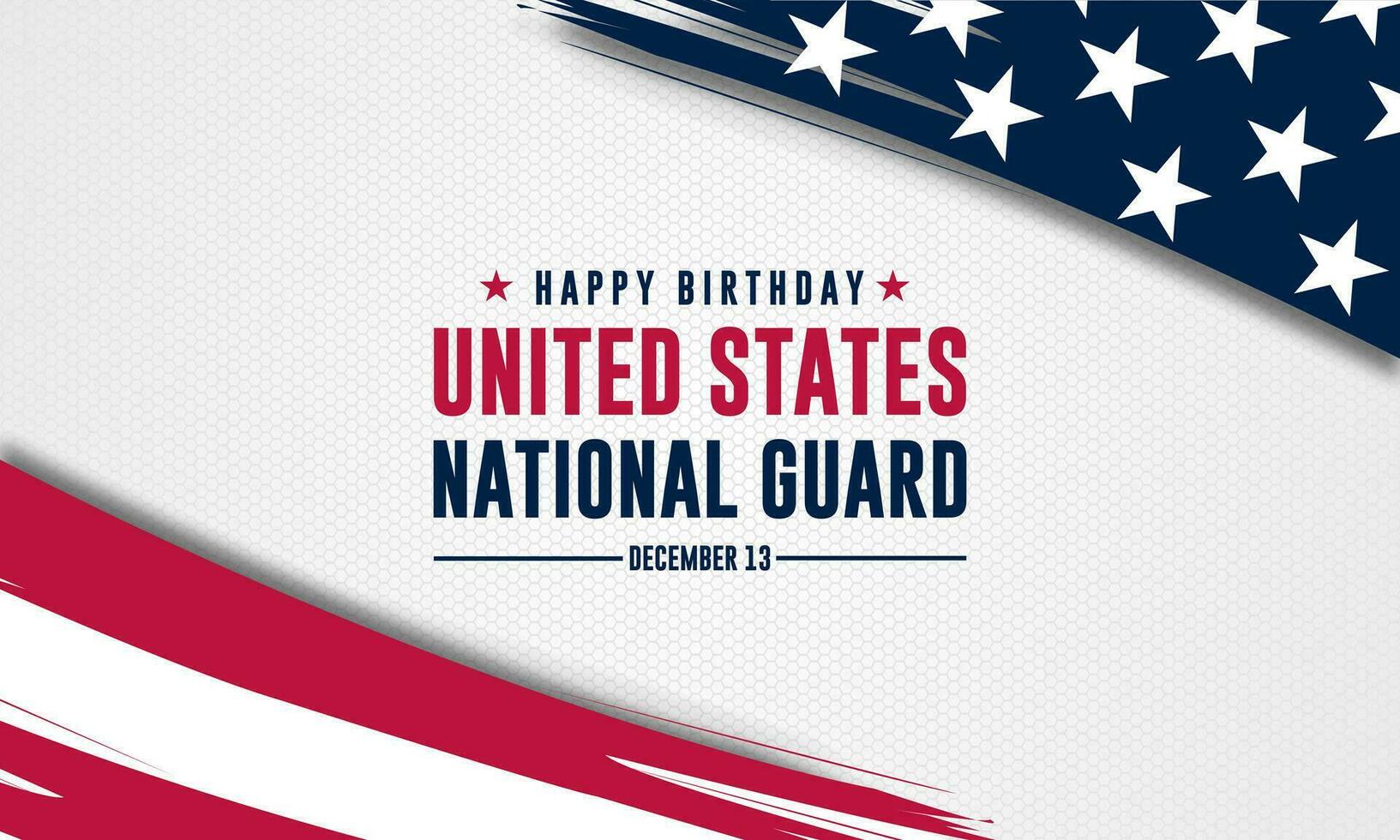 United States National Guard Birthday December 13 Background Vector Illustration