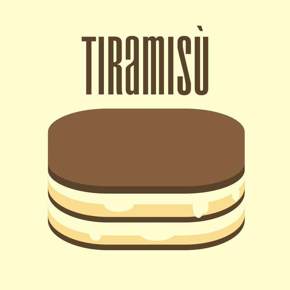 Tiramisu vector icon