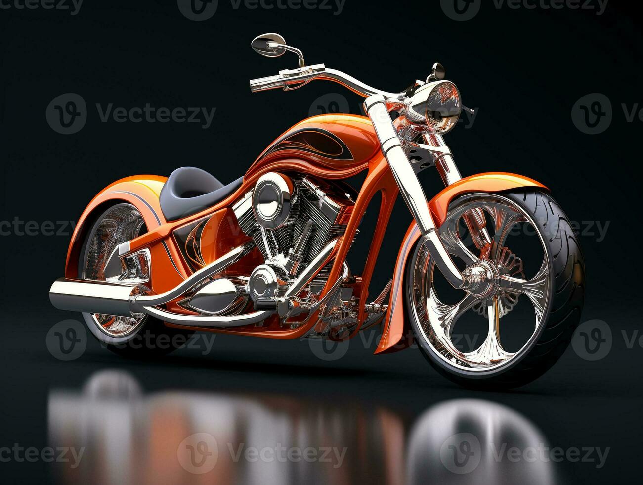 Cruiser Motorcycle exhibition. Generative AI photo