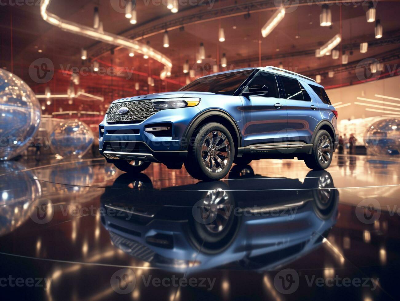 Ford Explorer exhibition. Generative AI photo