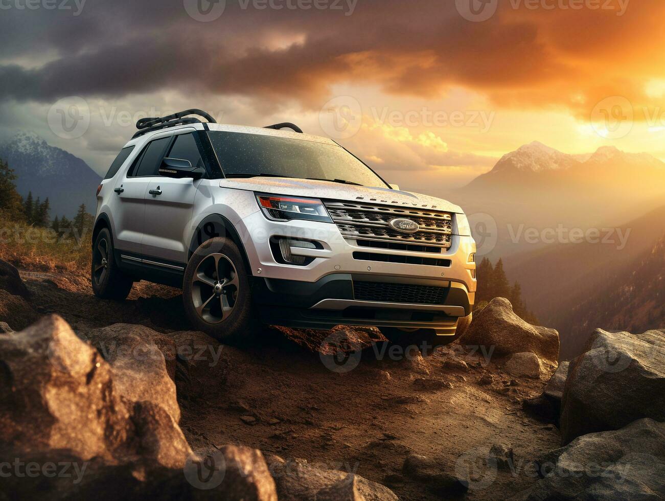 Ford Explorer exhibition. Generative AI photo