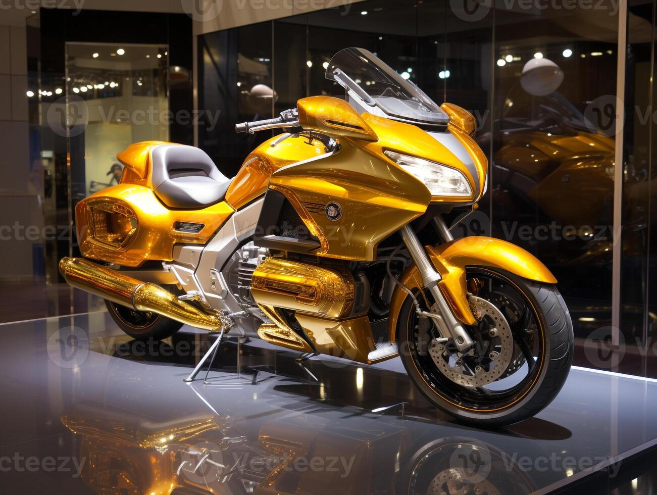 Honda Gold Wing exhibition. Generative AI photo