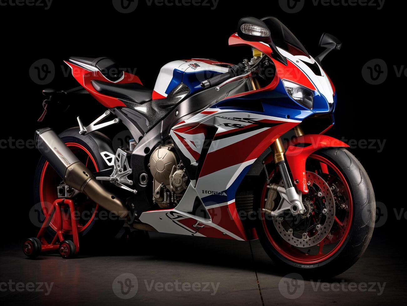 Honda CBR1000RR Fireblade exhibition. Generative AI 32869687 Stock