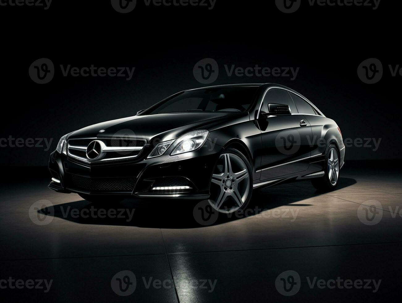 Mercedes-Benz E-Class exhibition. Generative AI photo