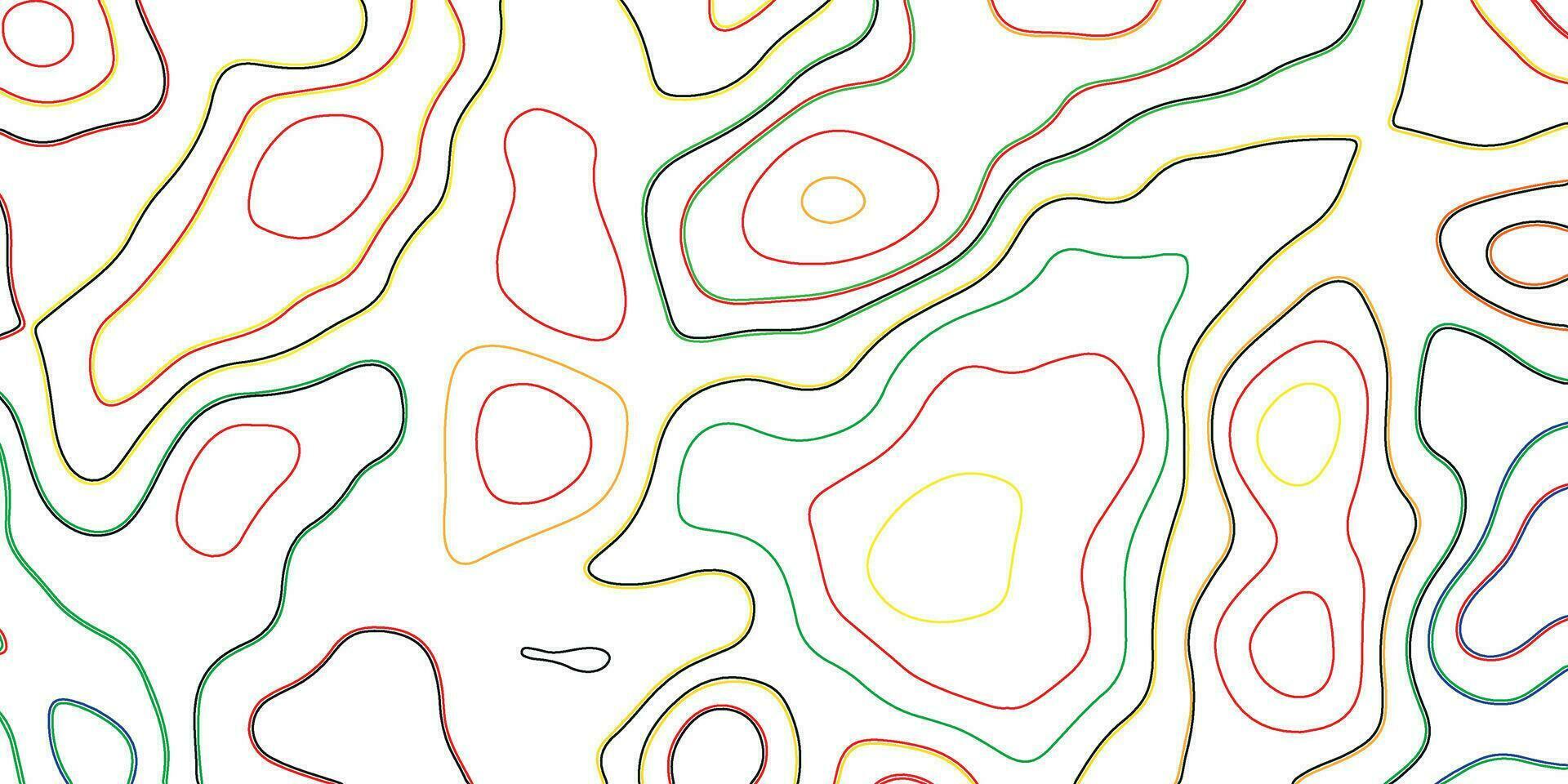 Topographic map background. Colorful Lines. Topography Multicolor Lines vector