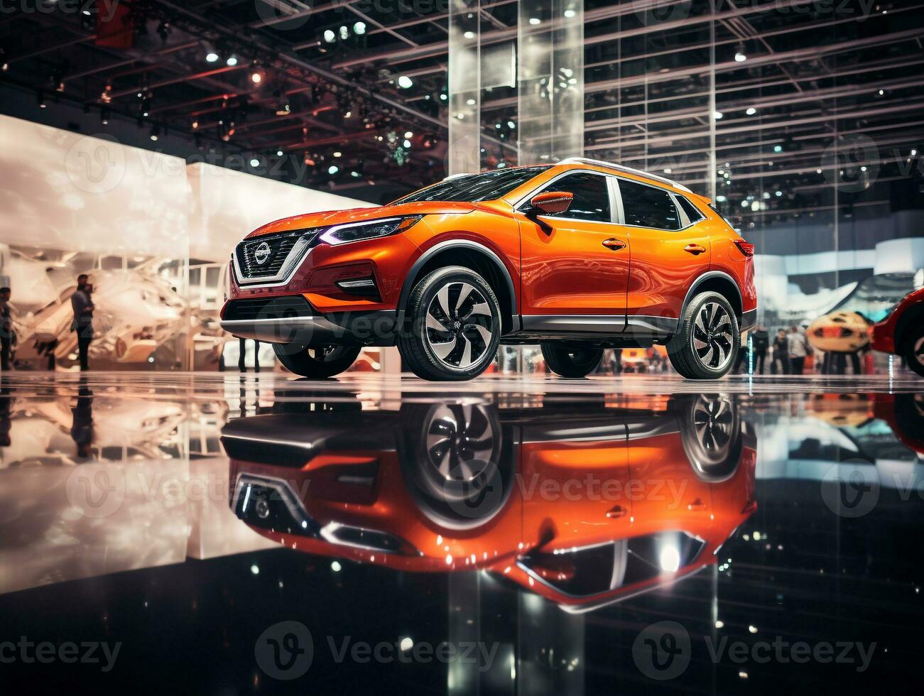 Nissan Rogue exhibition. Generative AI photo