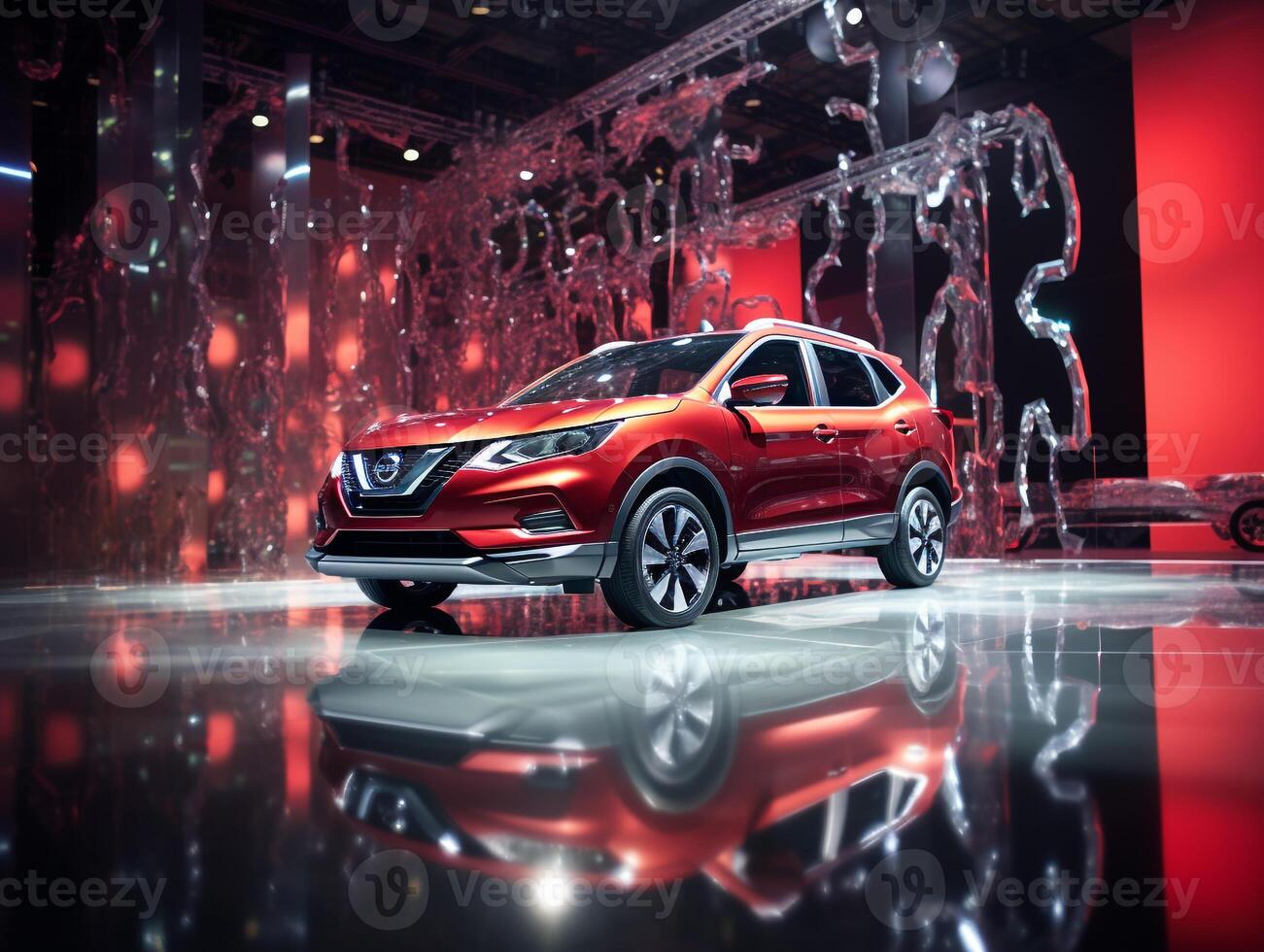 Nissan Rogue exhibition. Generative AI photo