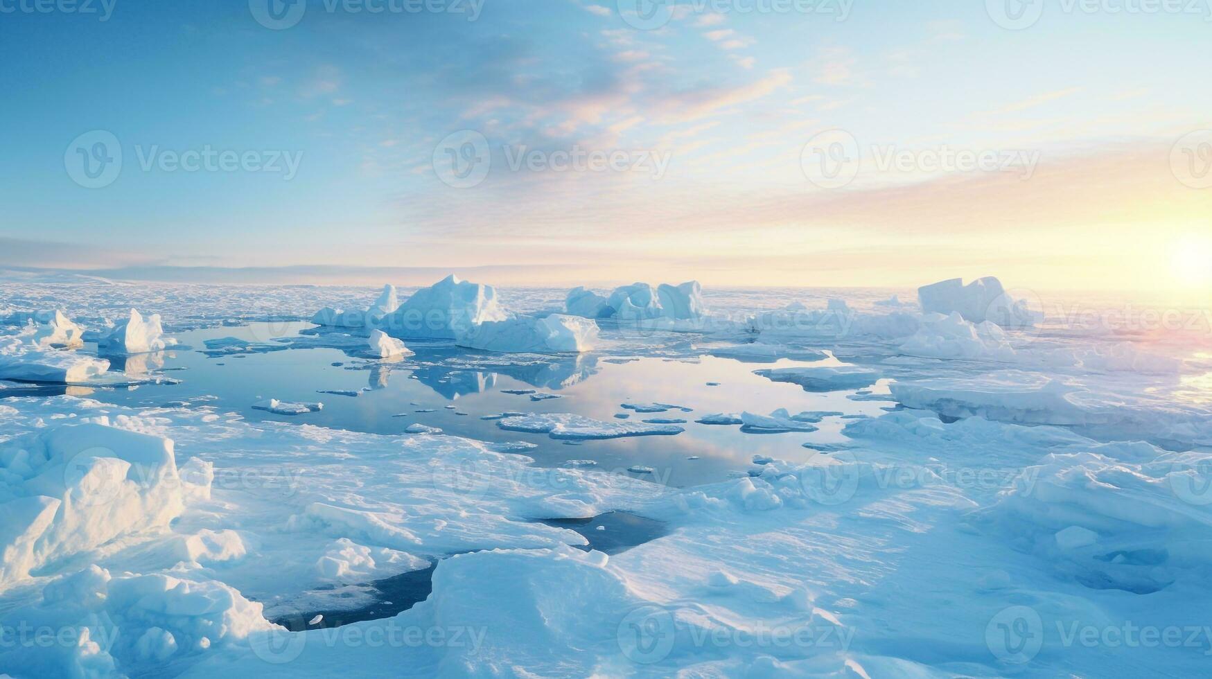 el norte polos glacial extensión. generativo ai foto